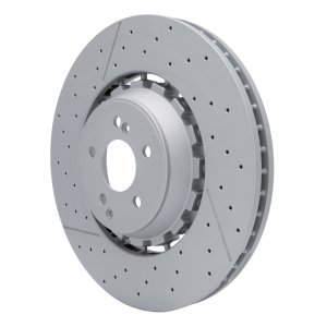 Mercedes-Benz AMG GT 63 S Brake Rotor (1) - Front - R1 Concepts - Drilled & Slotted Carbon Alloy GeoMET - `13-`25
